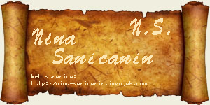 Nina Saničanin vizit kartica
